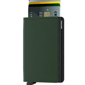 Slim wallet Secrid matte green black