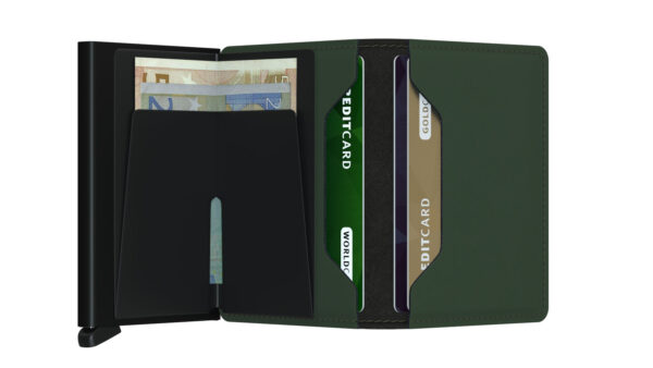 Slim wallet Secrid matte green black - Imagen 3