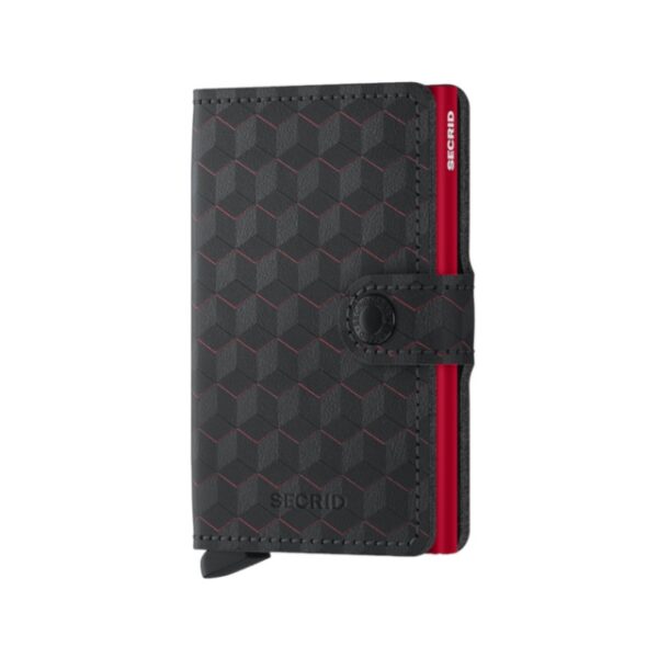Mini wallet Secrid optical black red