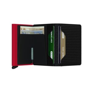 Slim wallet Secrid cubic black red