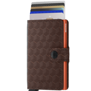 Mini wallet Secrid optical brown orange