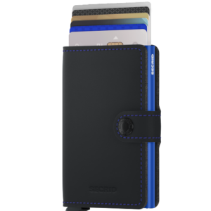 Mini wallet Secrid matte black blue