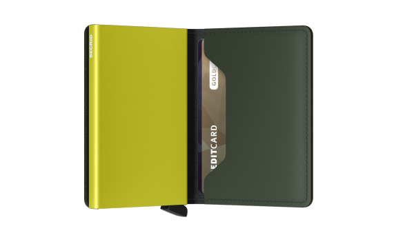 slim wallet Secrid matte green lime