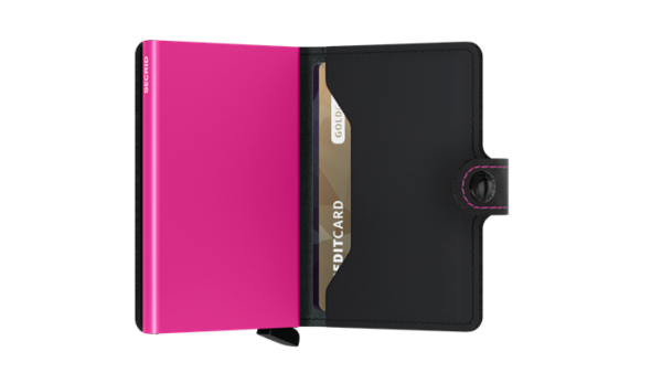 Mini wallet secrid matte black fuchsia - Imagen 4