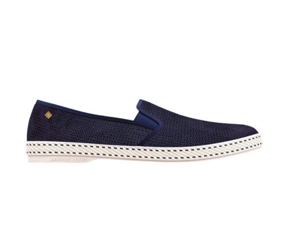 Rivieras slip suede embosse navy