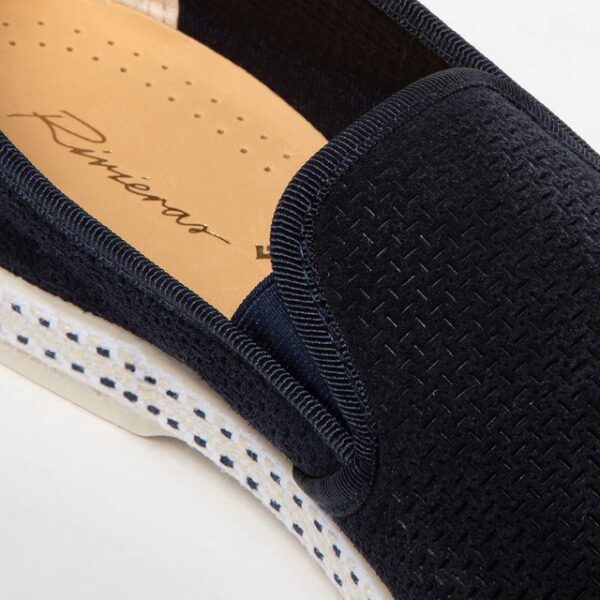 Rivieras slip suede embosse navy