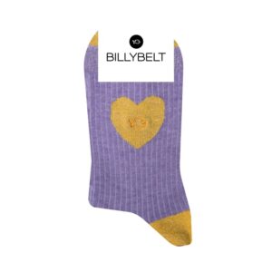 Calcetines de algodón Heart Purple Billybelt