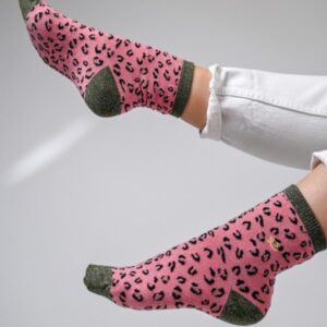 Calcetines Glitter pink and khaki leopard Billybelt